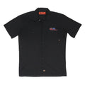 DICKIES Mens Black Polyester Blend Shirt M Workwear Logo Embroidered