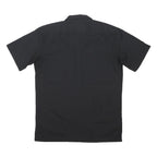 DICKIES Mens Black Polyester Blend Shirt M Workwear Logo Embroidered