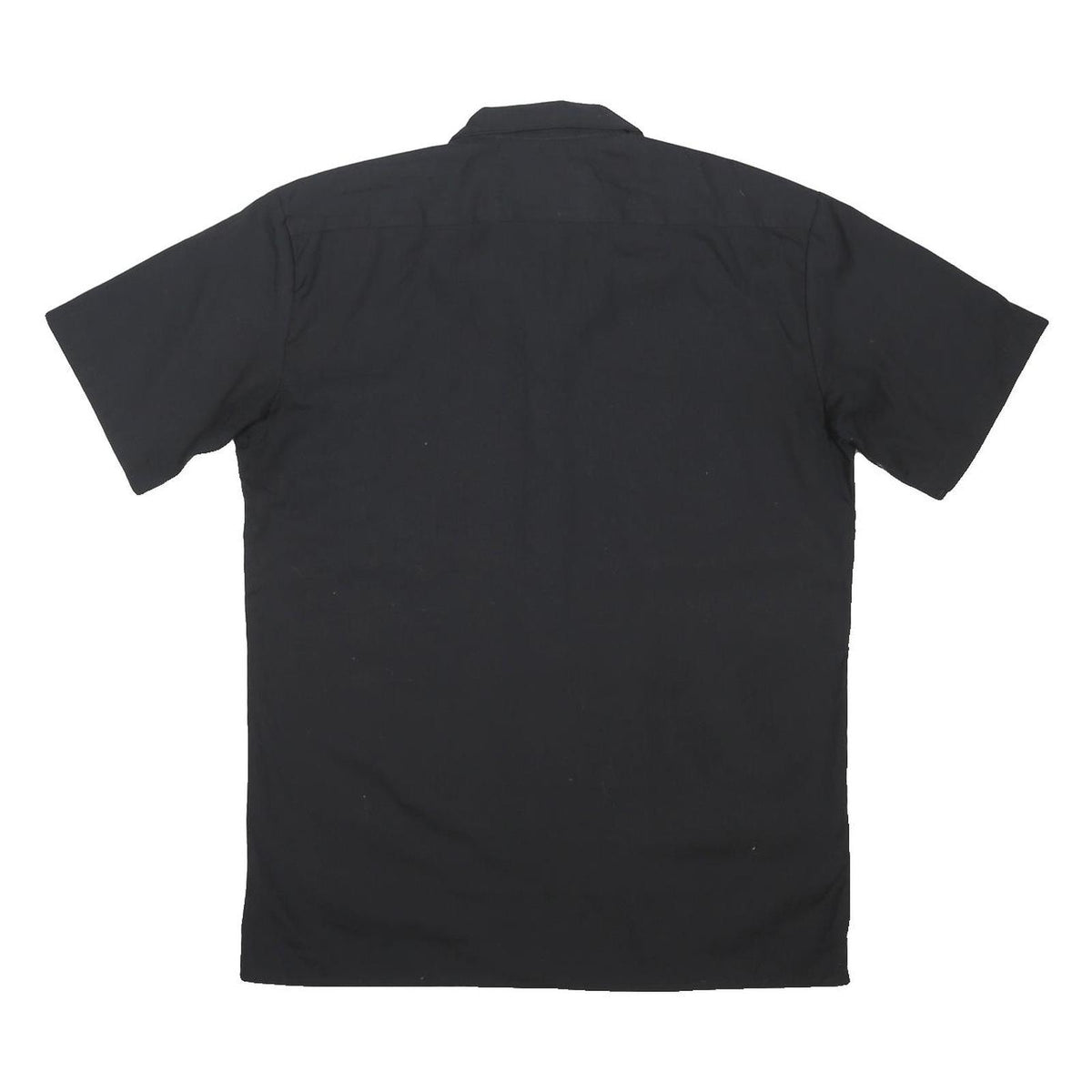 DICKIES Mens Black Polyester Blend Shirt M Workwear Logo Embroidered