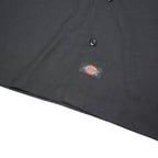 DICKIES Mens Black Polyester Blend Shirt M Workwear Logo Embroidered