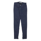 LEVI'S Womens Cotton Blend Blue Slim Skinny Trousers W24 L27 Zip Fastening