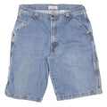 LEVI'S Mens Denim Blue Casual Shorts L W34 Cotton Blend Button Closure