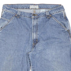 LEVI'S Mens Denim Blue Casual Shorts L W34 Cotton Blend Button Closure