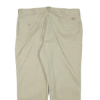 DICKIES Mens Regular Fit Beige Cotton Blend Zip Trousers W40 L27 Classic