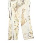 GATTINONI Womens Cotton Blend Beige Animal Botanical Print Regular Leg Trousers