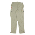 BIG TRAMP Womens Polyester Blend Beige Regular Fit Straight Leg Trousers W28 L32