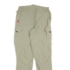 BIG TRAMP Womens Polyester Blend Beige Regular Fit Straight Leg Trousers W28 L32