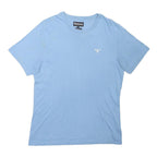 BARBOUR Mens Blue Crew Neck Short Sleeve T-Shirt M Casual Cotton Blend