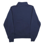 RUSSELL ATHLETIC Mens Navy Blue Cotton Zip Up Basketball Jacket S Plain Casual