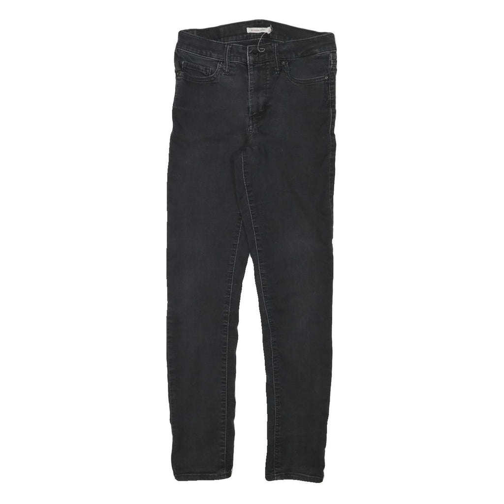 LEVI'S Womens Jeans Black Slim Skinny Denim Medium W26 L28 Zip Cotton Blend