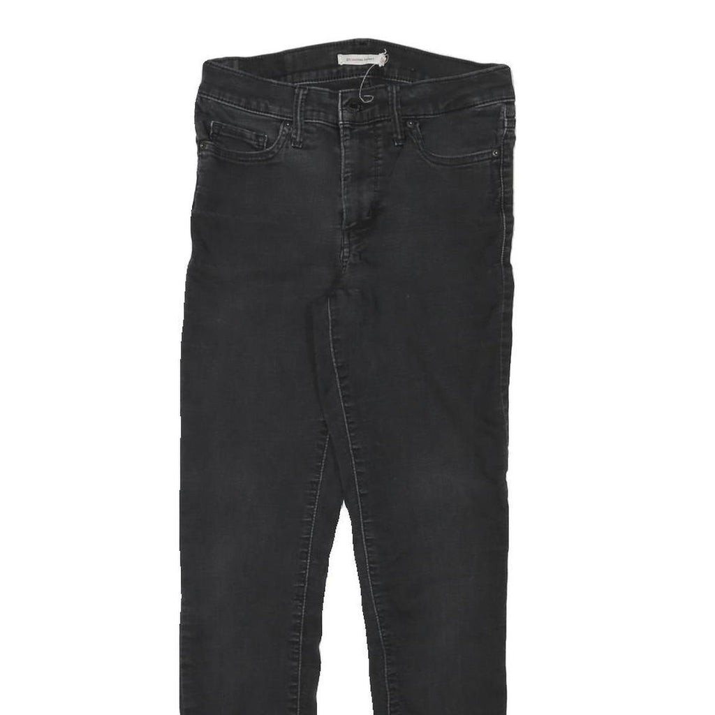 LEVI'S Womens Jeans Black Slim Skinny Denim Medium W26 L28 Zip Cotton Blend