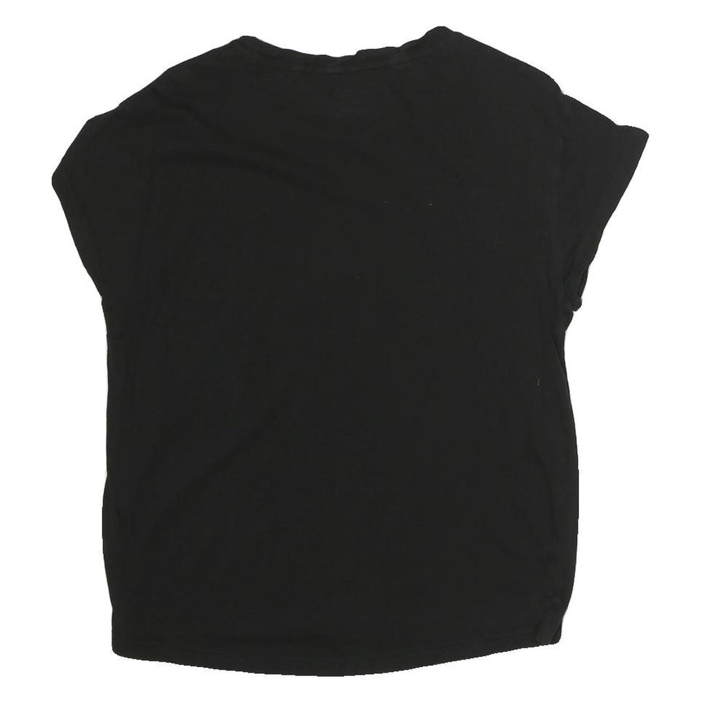 PUMA Womens Black S Graphic T-Shirt Short Sleeve Crew Neck Cotton Logo