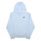 NIKE Mens Blue Pullover Hoodie S Classic Logo Casual Cotton Sweatshirt