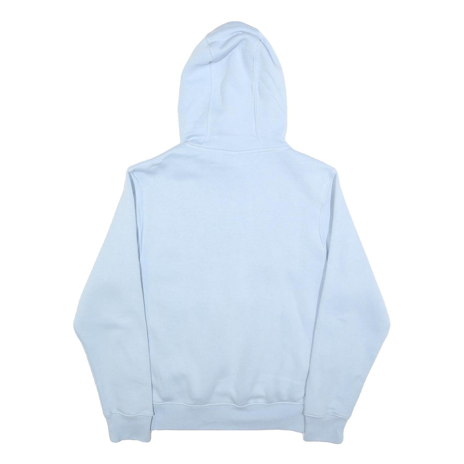 NIKE Mens Blue Pullover Hoodie S Classic Logo Casual Cotton Sweatshirt