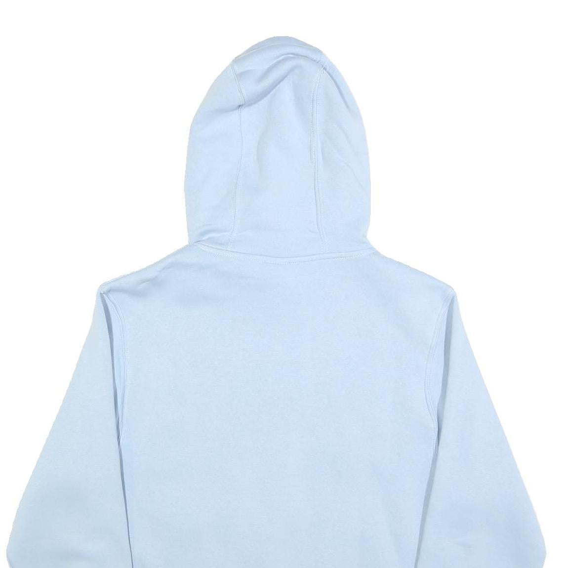 NIKE Mens Blue Pullover Hoodie S Classic Logo Casual Cotton Sweatshirt