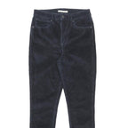 LEVI'S Womens Slim Navy Blue Corduroy Trousers W30 L30 Zip Classic Fit