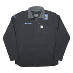CARHARTT Mens Black Worker Nylon Jacket XL Zip Plain Utility Workwear Corporate