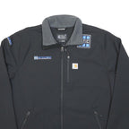 CARHARTT Mens Black Worker Nylon Jacket XL Zip Plain Utility Workwear Corporate