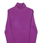 Womens Purple Plain Jumper Roll Neck Basic Knit M Soft Comfortable Casual