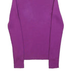 Womens Purple Plain Jumper Roll Neck Basic Knit M Soft Comfortable Casual