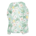 Top Womens Kimono Blouse Green Long Sleeve Floral M