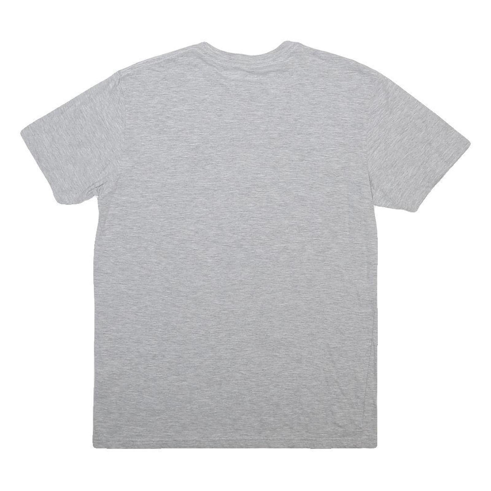 ADIDAS Mens Grey Graphic T-Shirt M Cotton Blend Crew Neck Short Sleeve Logo