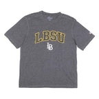 CHAMPION Mens Grey LBSU Graphic T-Shirt L Short Sleeve Crew Neck Cotton