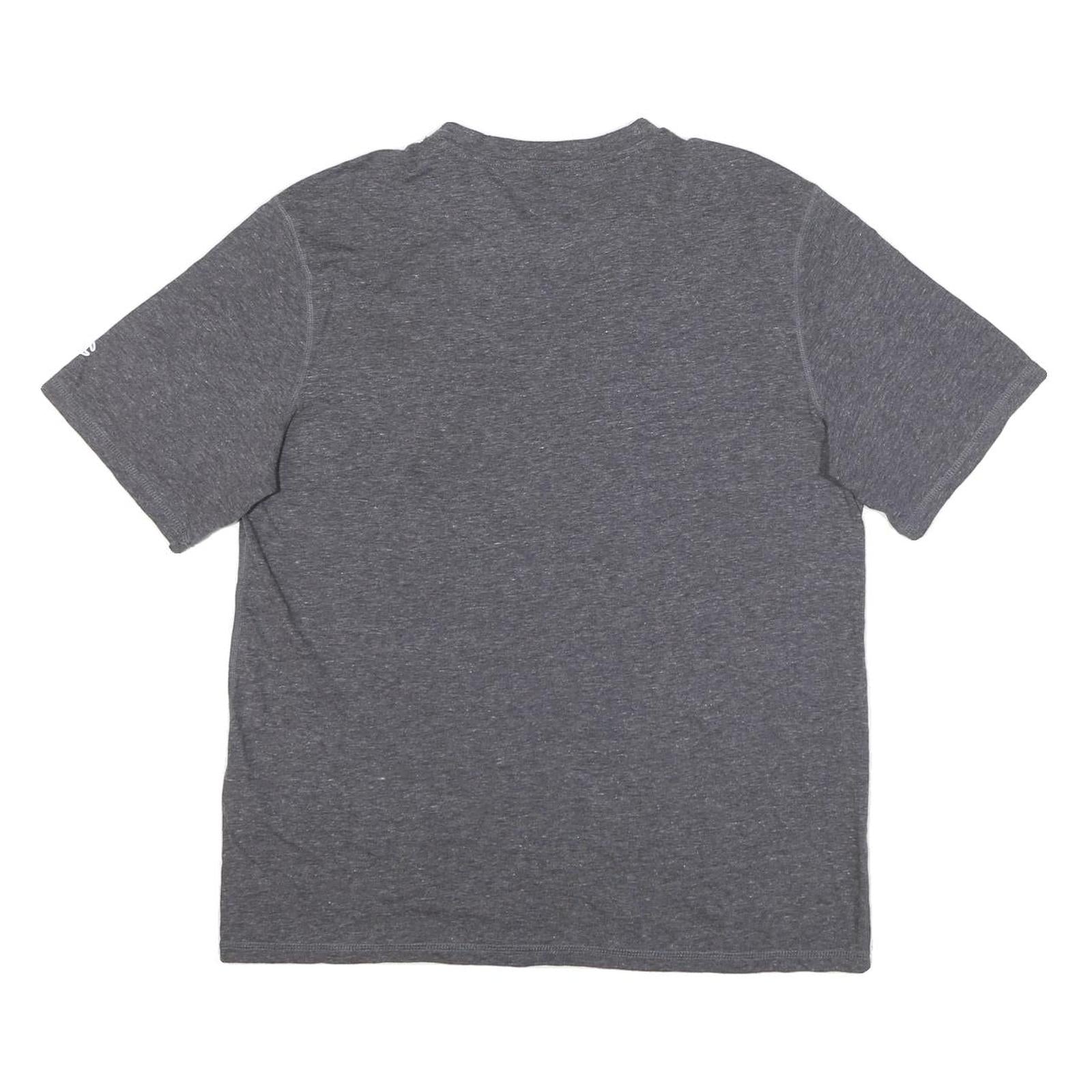 CHAMPION Mens Grey LBSU Graphic T-Shirt L Short Sleeve Crew Neck Cotton