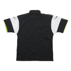 NIKE Mens Black & White Sports Button Jacket XL Polyester Short Sleeve USA Logo