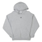 ADIDAS Womens Grey Hoodie UK 10 Cotton Blend Pullover Casual Sweatshirt