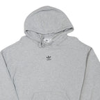 ADIDAS Womens Grey Hoodie UK 10 Cotton Blend Pullover Casual Sweatshirt