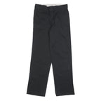 DICKIES Mens Cotton Blend Black Regular Fit Straight Leg Trousers W30 L32