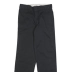 DICKIES Mens Cotton Blend Black Regular Fit Straight Leg Trousers W30 L32