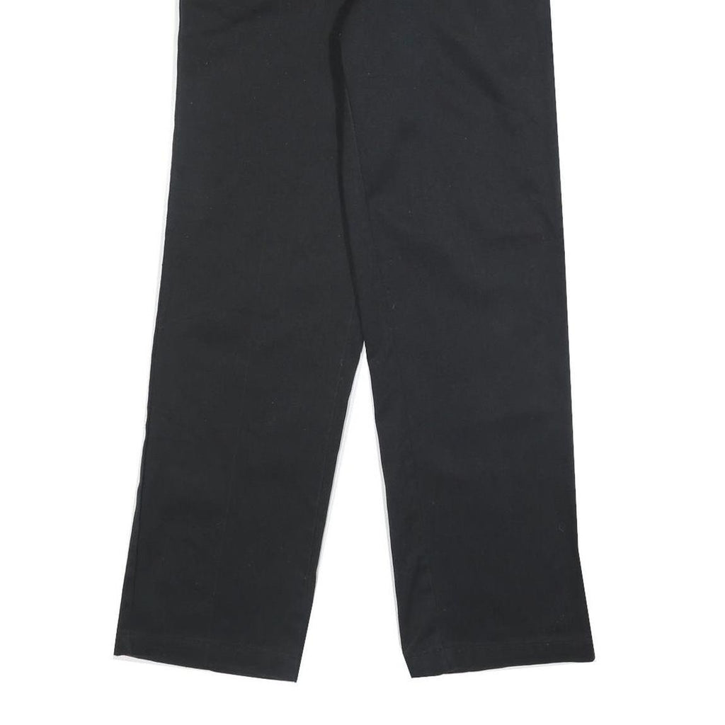 DICKIES Mens Cotton Blend Black Regular Fit Straight Leg Trousers W30 L32