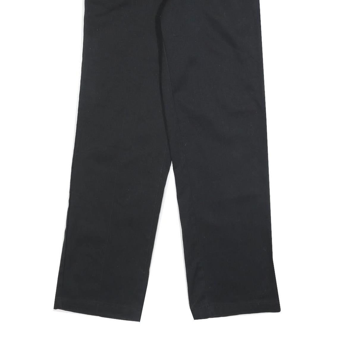 DICKIES Mens Cotton Blend Black Regular Fit Straight Leg Trousers W30 L32
