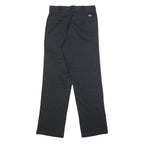 DICKIES Mens Cotton Blend Black Regular Fit Straight Leg Trousers W30 L32