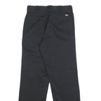 DICKIES Mens Cotton Blend Black Regular Fit Straight Leg Trousers W30 L32