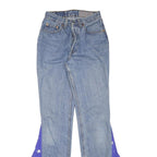 LEVI'S Womens Custom Jeans Blue Regular Flared Denim Medium W23 L32 Star Print