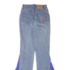 LEVI'S Womens Custom Jeans Blue Regular Flared Denim Medium W23 L32 Star Print