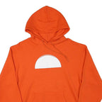 CHAMPION Mens Orange Pullover Hoodie M Cotton Blend Casual Drawstring Hood