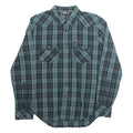 LEE Mens Shirt Green Check Long Sleeve S