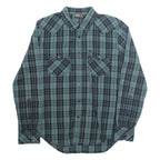 LEE Mens Shirt Green Check Long Sleeve S