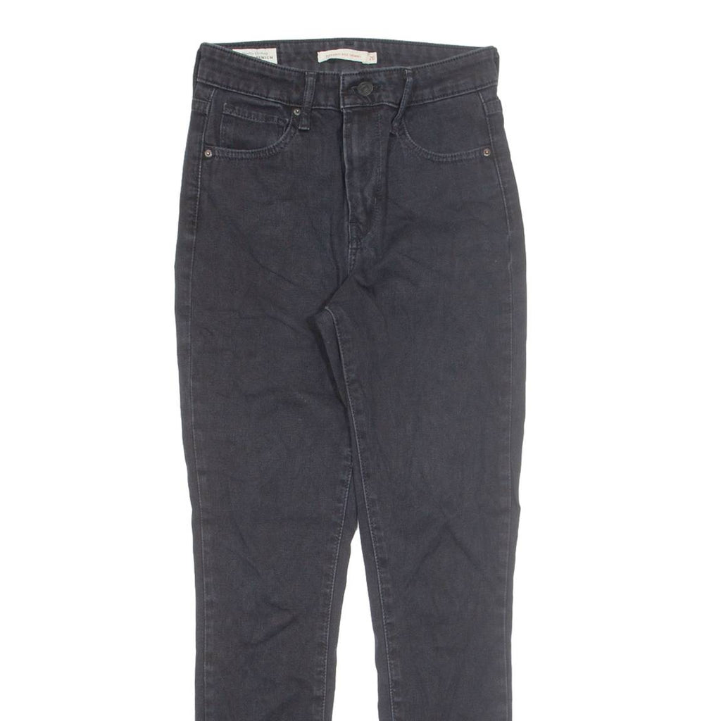 LEVI'S Womens Jeans Black Regular Straight W26 L27