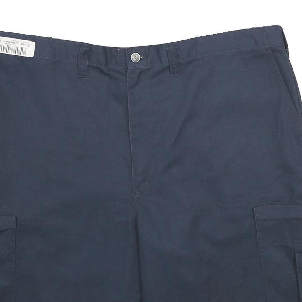 DICKIES Mens Navy Blue Cargo Workwear Shorts 2XL W42 Polyester