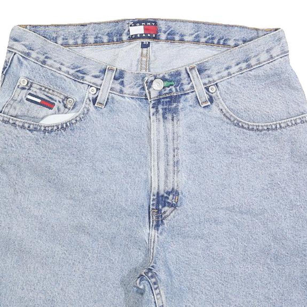 TOMMY JEANS Womens Denim Blue Classic Fit Shorts M W30 Casual Cotton Blend