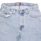 TOMMY JEANS Womens Denim Blue Classic Fit Shorts M W30 Casual Cotton Blend