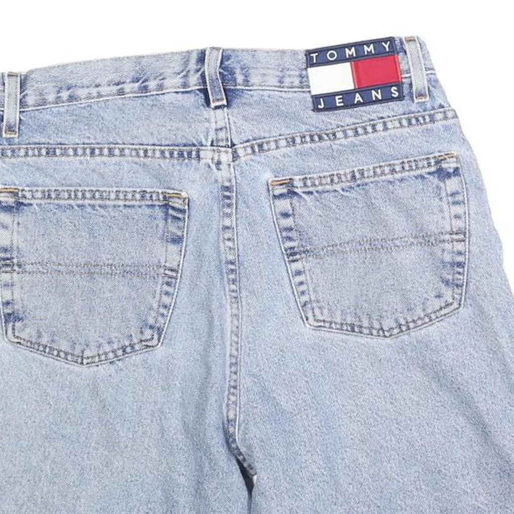 TOMMY JEANS Womens Denim Blue Classic Fit Shorts M W30 Casual Cotton Blend