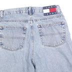 TOMMY JEANS Womens Denim Blue Classic Fit Shorts M W30 Casual Cotton Blend