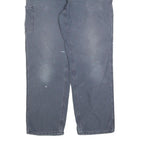 CARHARTT Mens Relaxed Blue Jeans Cotton Blend Zip W36 L34 Workwear Utility