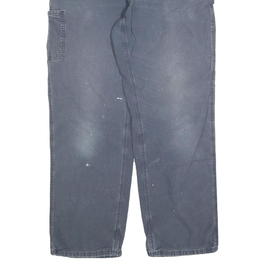 CARHARTT Mens Relaxed Blue Jeans Cotton Blend Zip W36 L34 Workwear Utility